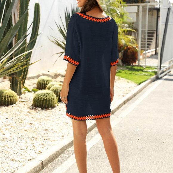 💛HP💛 Last 1 💛Cover Up Lace Swimsuit Beach Dress - Picture 2 of 9